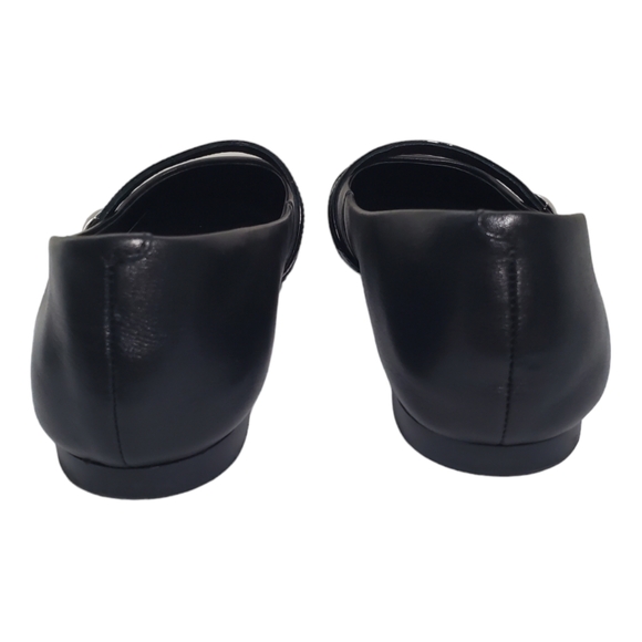 WISHBONE - Black Leather - Ballerina - Mary Jane - Flats - Size 10 - Picture 6 of 9
